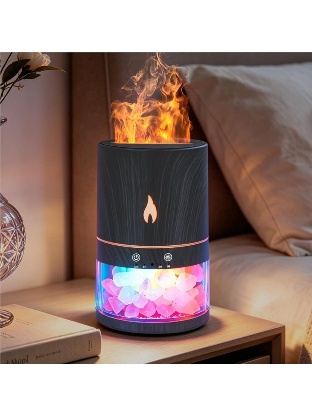 5-in-1 Himalayan Salt Lamp & Essential Oil Diffuser, Cool Mist Humidifier, Timer